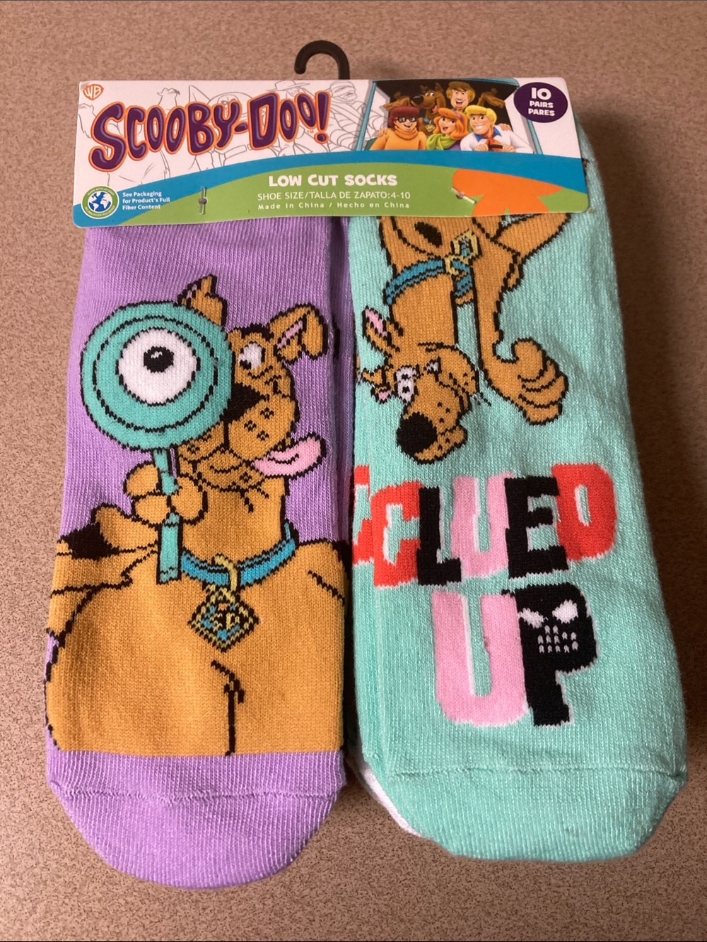 Ladies Low Cut Socks - scooby doo prints